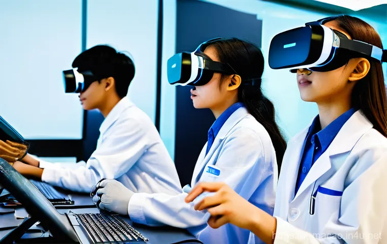 마카오 교육 제도와 명문 학교 - **Prompt:** A group of 5-6 teenagers, aged 15-17, from diverse ethnicities, are enthusiastically par...