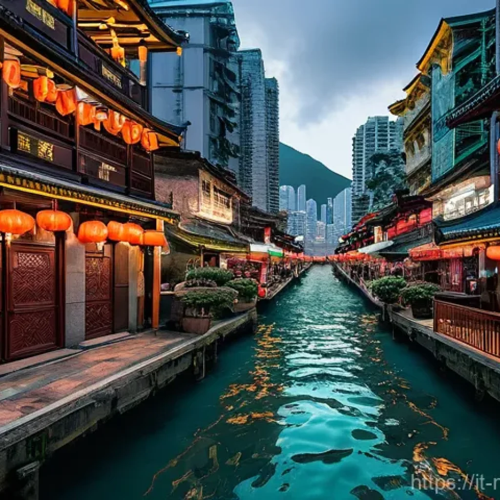 마카오와 홍콩 교통 연결 방법 - Here are three detailed image prompts in English, designed to be appropriate for a 15+ audience and ...