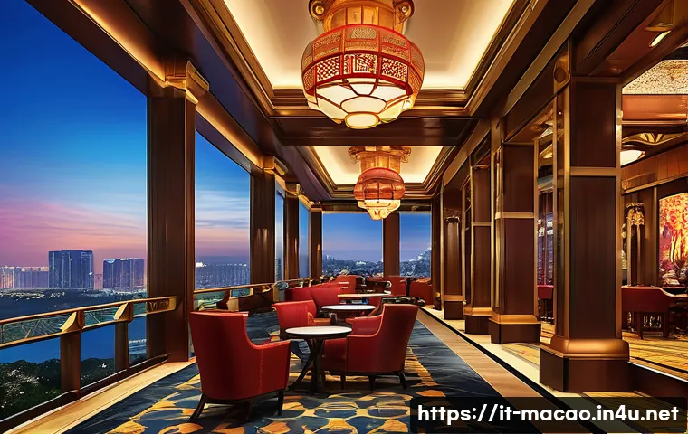 싱가포르와 마카오의 카지노 산업 - A luxurious integrated casino resort in Asia featuring a grand hotel with elegant architecture, gour...