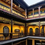 Home 21 마카오 박물관 추천 - A detailed interior view of a lesser-known Macau museum showcasing a blend of traditional Chinese an...